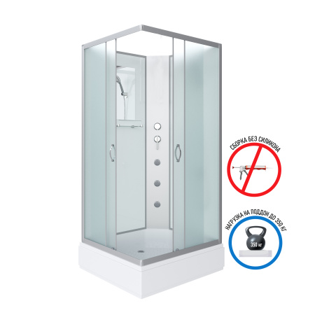 Душевая кабина Niagara Classic 339844QBKG 90х80 прямоугольная без крыши ориентация универсальная